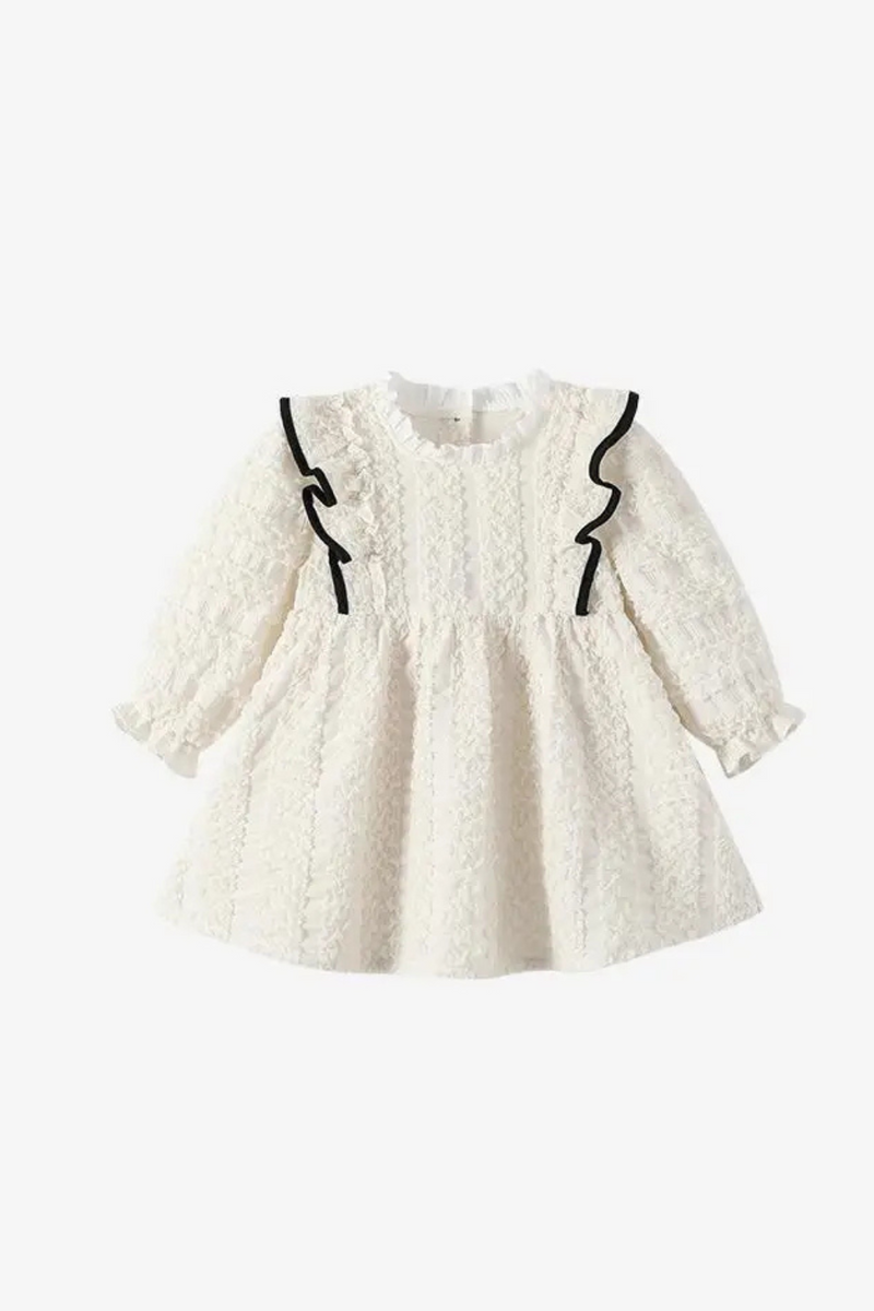 Infant Dress Gown Girl Kids for Autumn Princess White Lace Dresses Children Elegant Frocks