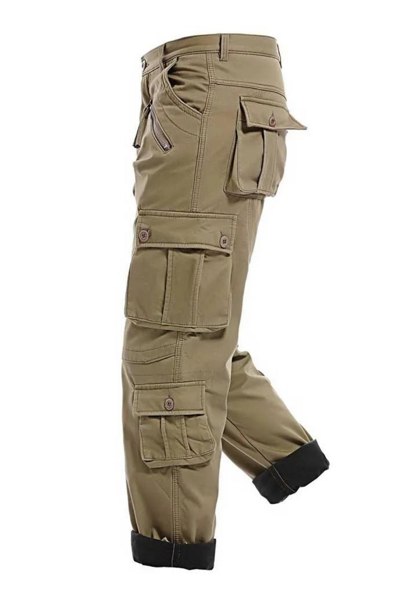 Cargo Pants Men Casual Trousers Warm Fleece Pants Military Army Style Thick Pants Man Clothing