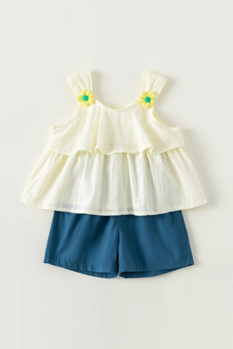 Summer Baby Clothes Toddler Girls Outfit Sets Flower For Kids Clothing