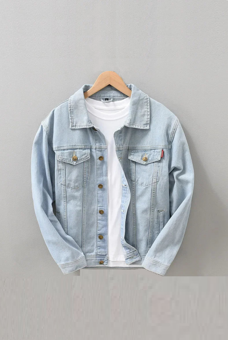 Spring Denim Jacket Men Workwear Casual Coat Short Jacket of Denim Retro Jean Jacket