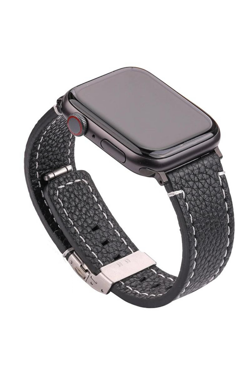 Soft Genuine Leather Strap For Apple Watch Band Serie 7 6 5 4 Se Watchband