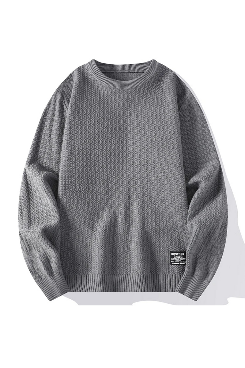 Solid Sweater Men's Pullovers for Autumn and Winter