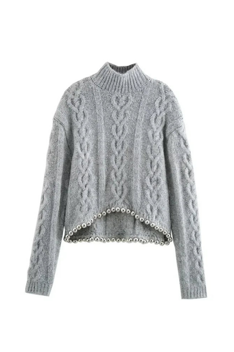 Women Winter Short Knitted Sweater Cropped Sweater Pullovers Casual Elegant