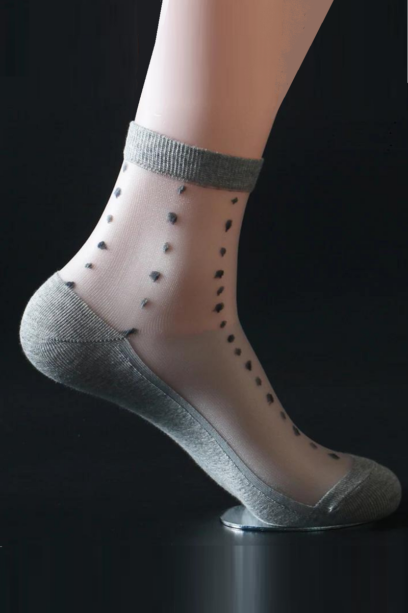 Men's Big Tall Dress Socks Summer Solid Ice Silk Dots Tube Cool Socks Male Thin Breathable