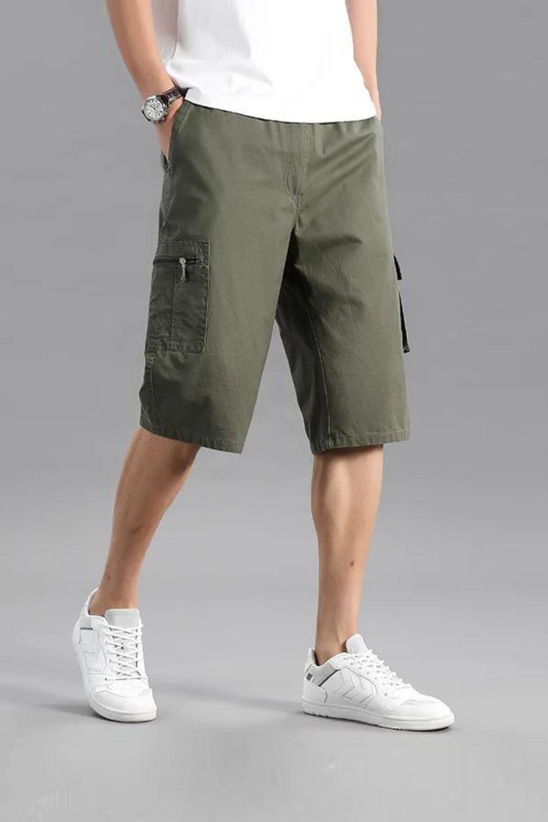 Summer Cargo Shorts Men Casual Shorts Breeches Loose Boardshorts