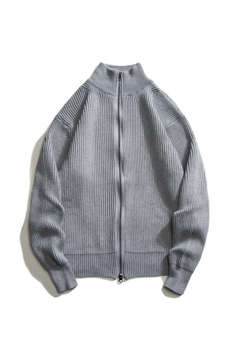 Autumn Winter Thick Warm Turtleneck Cardigan Men Clothing Soft Zipper Knitwear Sweater