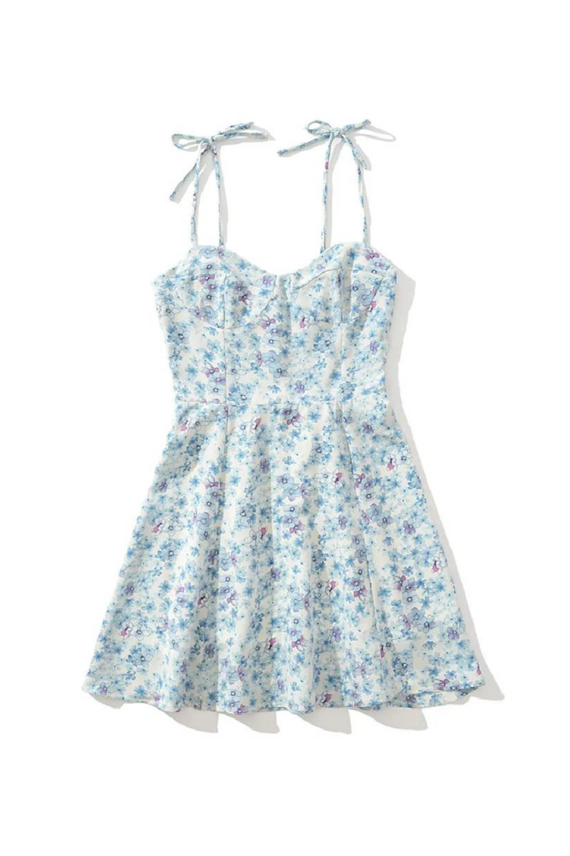 Flower Mini Dress Corset Style Summer Party Dresses