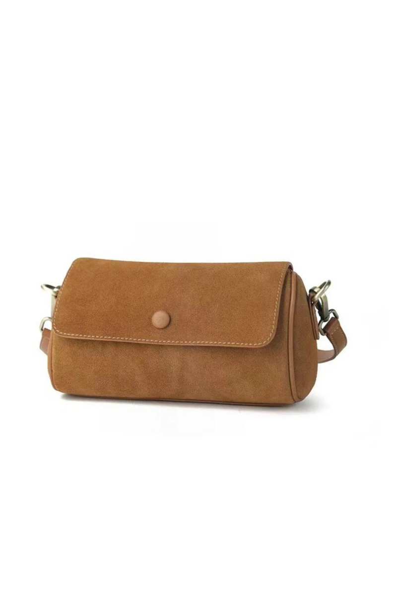 Vintage Barrel-shaped Horizontal Small Matte Women Crossbody Bag Shoulder Bag