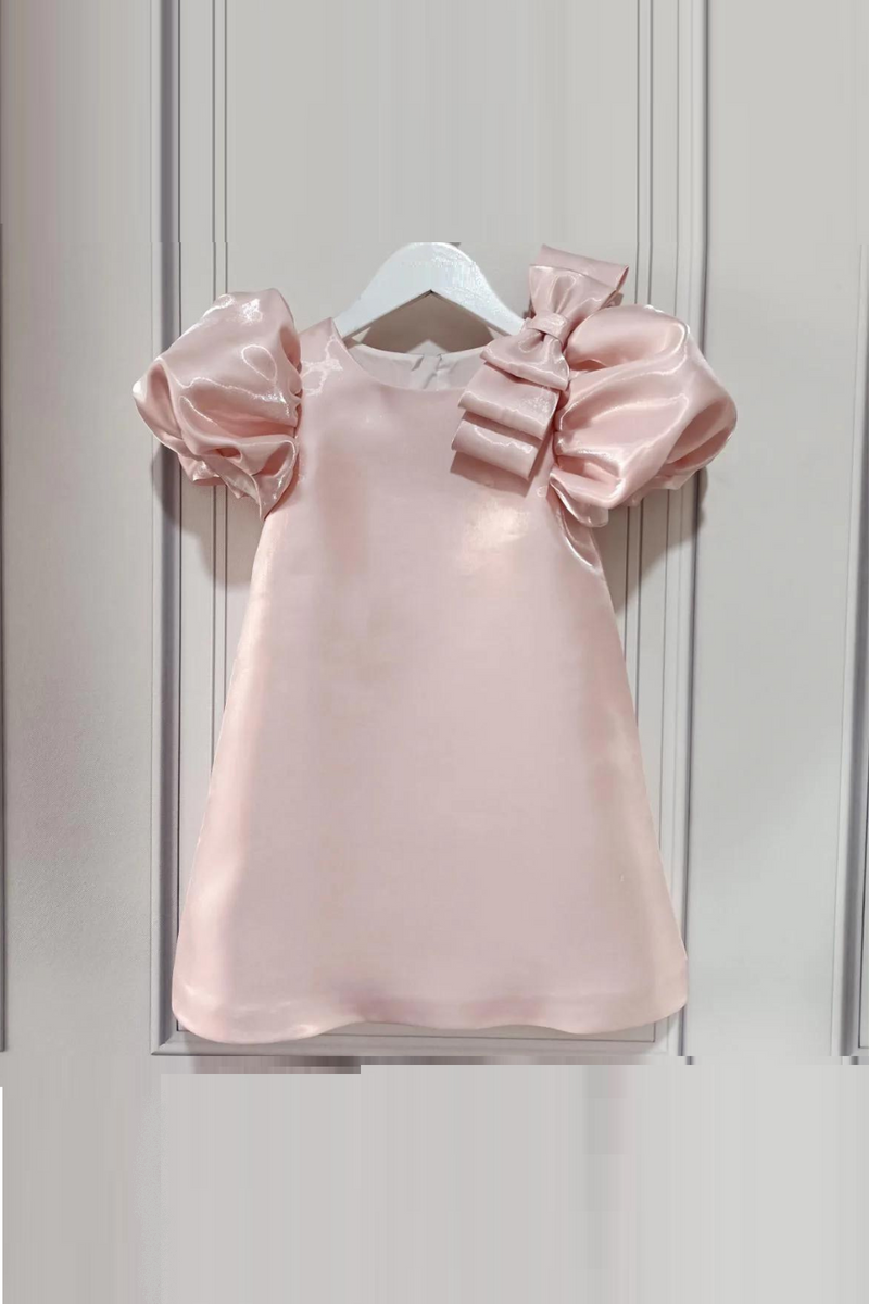 Pink Birthday Party Dress for Baby Girls Luxury Female Kid Ball Gown Christmas