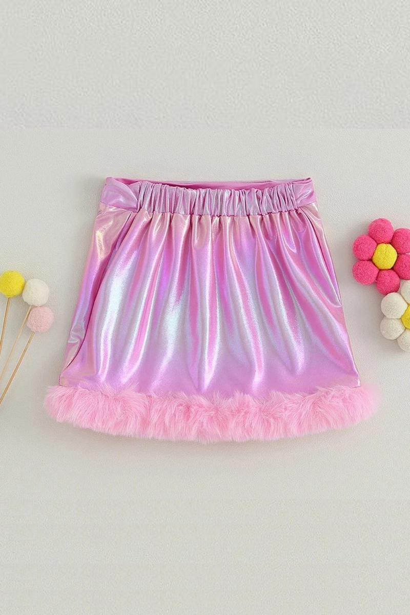 Autumn Kids Girl Mini Skirts Plush High Elastic Waisted Short Skirts Fall Casual Pencil Skirts