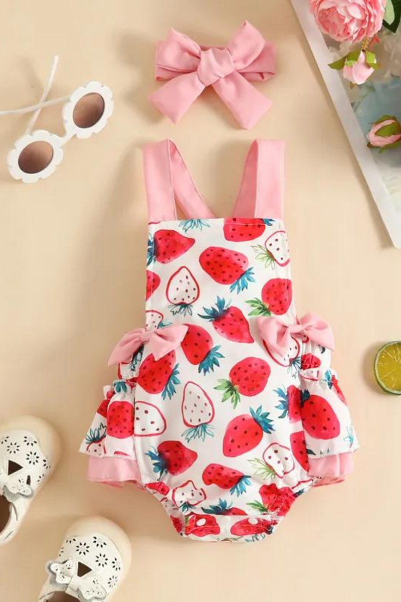 Summer Infant Baby Girl Bodysuit Sleeveless Backless Short Jumpsuit