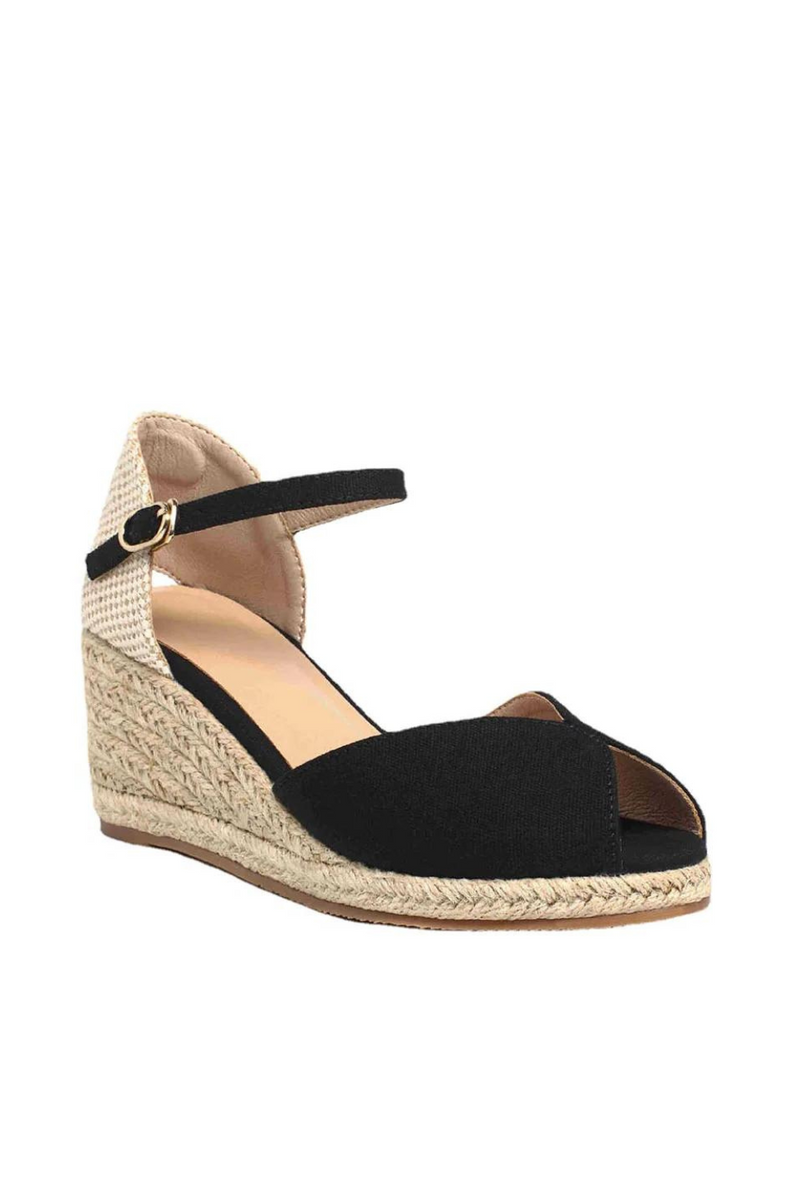 Elegance sandals shoes women espadrilles heel pumps rope outsole comfort casual sandals