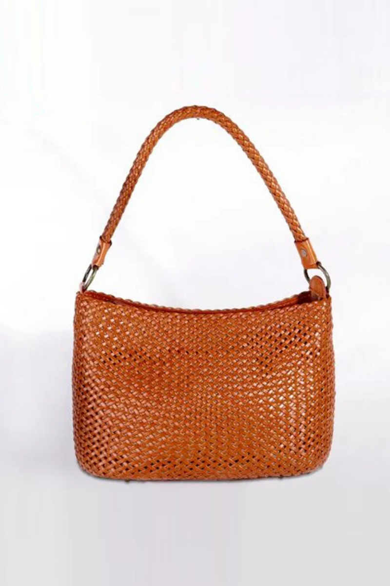 Retro woven women bag rattan capacity casual one-shoulder leather woven bag