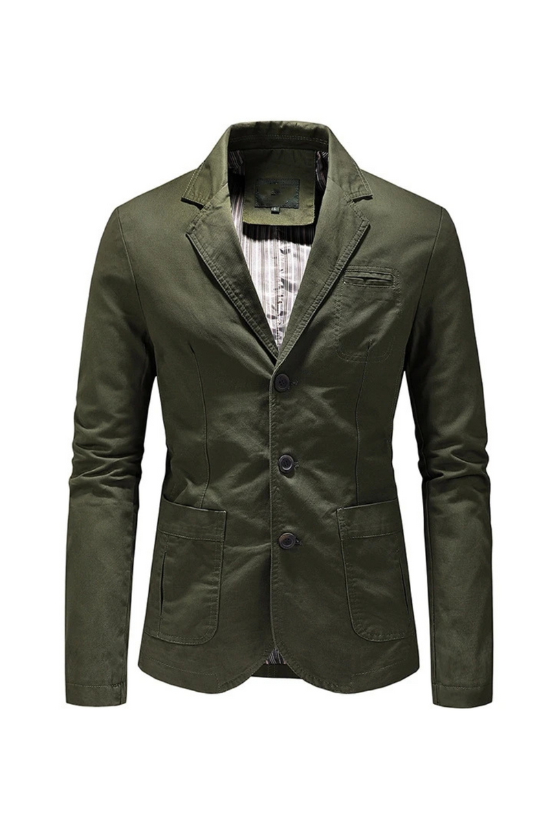 Men's Blazer Jacket Spring Autumn Business Luxury Washed Suit Coat Casual Slim Fit Jacket Outwear Clothes