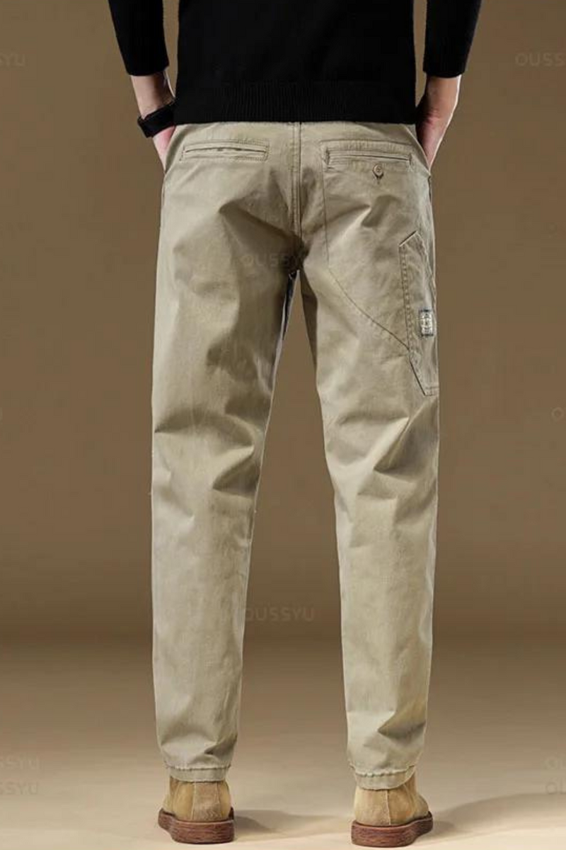 Men's Cargo Pants Solid Wear Casual Pant Wide Trousers