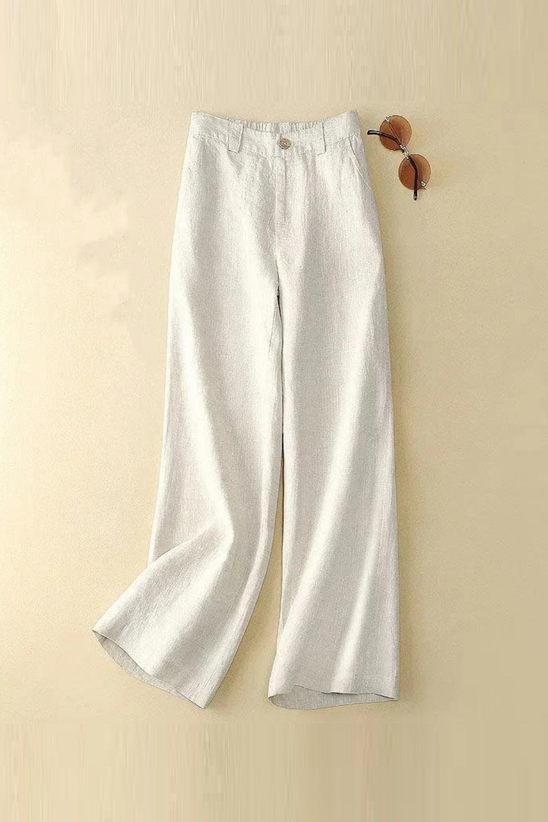 Linen Pants Summer Thin Casual Long Pants Women Loose Cotton and Linen Straight Trousers