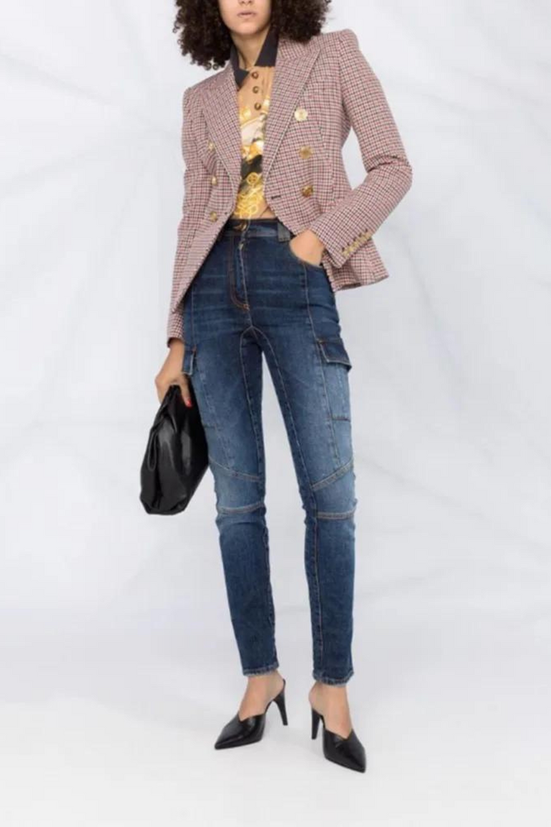 spring summer gradient stitching patchwork women jeans