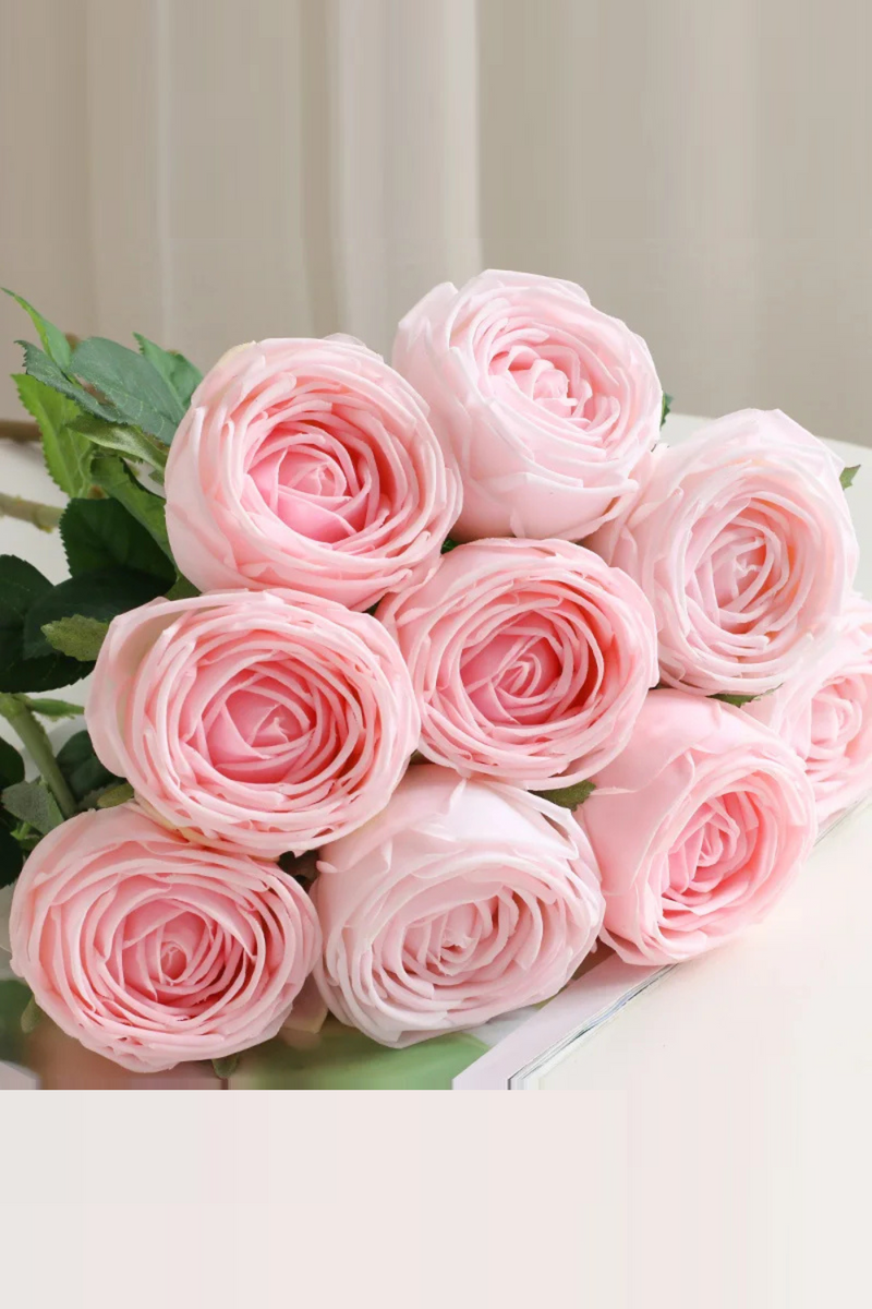 Simulation Hand Feeling Moisturizing Latex Rose Flower Decor Home Wedding Roses Real Touch Flowers Bridal Bouquet