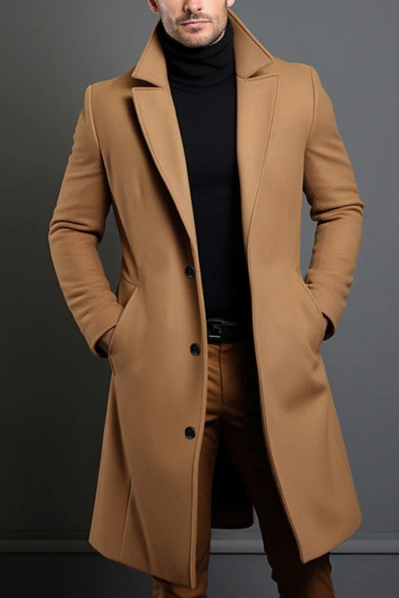 Winter Men's Trench Coats Luxury Male Mid-Long Warm Wool Jackets Casual Mens Business Comfortable Overcoat Clothing