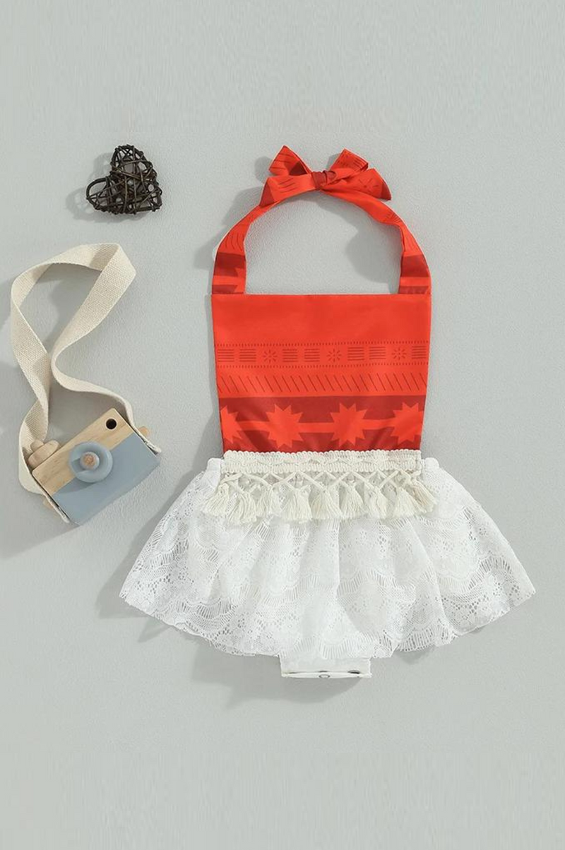 Summer Infant Baby Girls Bodysuit Sleeveless Lace Patchwork Jumpsuit Clothes