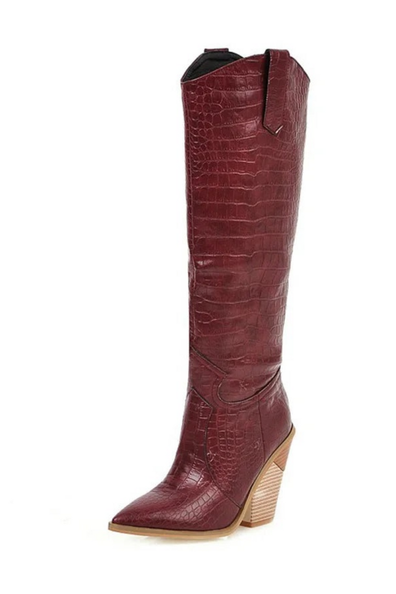 Women Shoes  for Women Pointed Toe High Heel Female Long Boots Knee High Boots