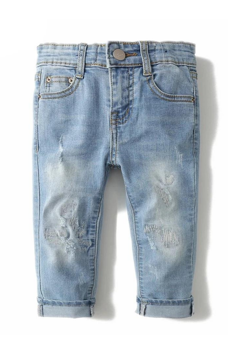 Spring Kids Jeans Children Denim Trousers broken hole Child Clothing Boys Clothes