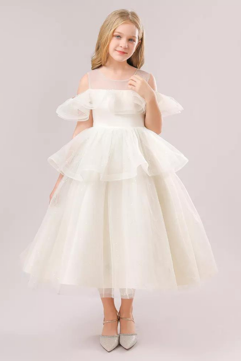 Formal Kids Girls Flower Wedding Dress Children Costume Princess Party Pageant Clothing