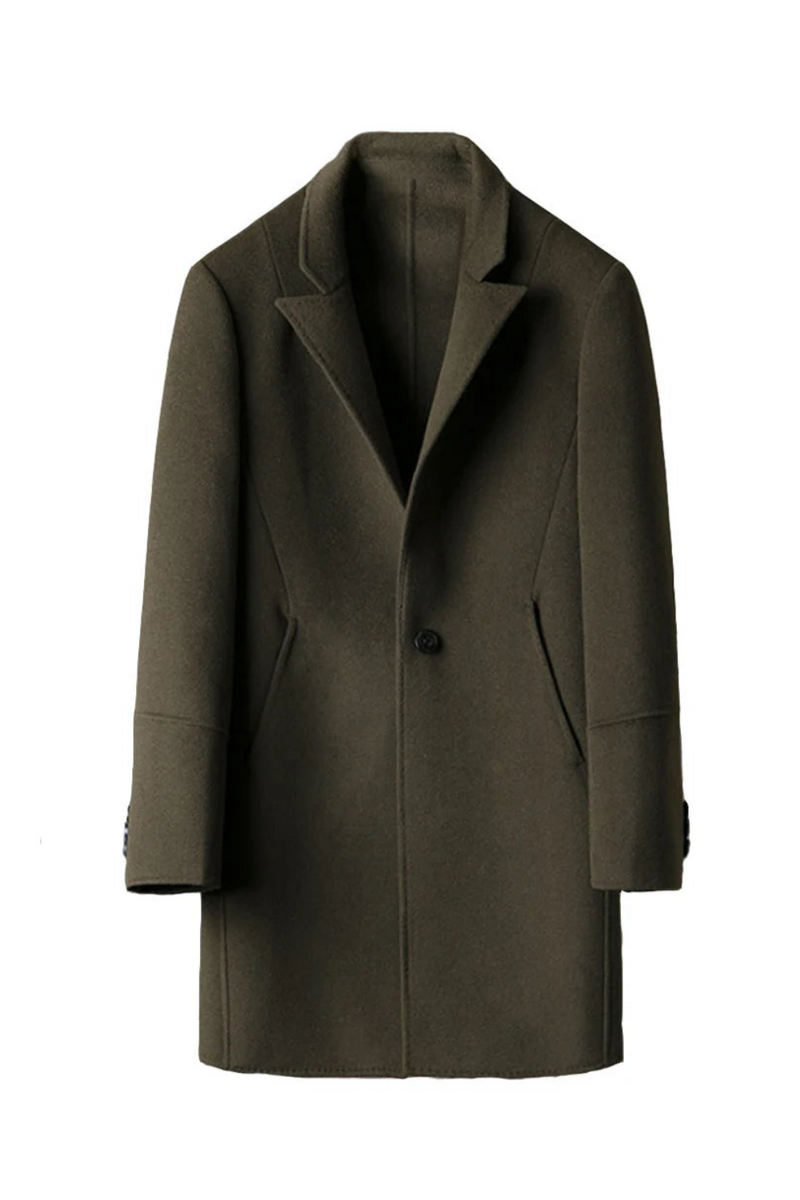 Men Wool Coat Double-sided Cashmere Winter Casual Mens