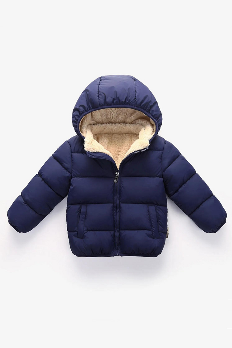 Boys Jacket With Hood Kids Child Toddler Infant Baby Boys Girls Solid Winter Hooded Coat Jacket Thick Warm Outerwear Clothes