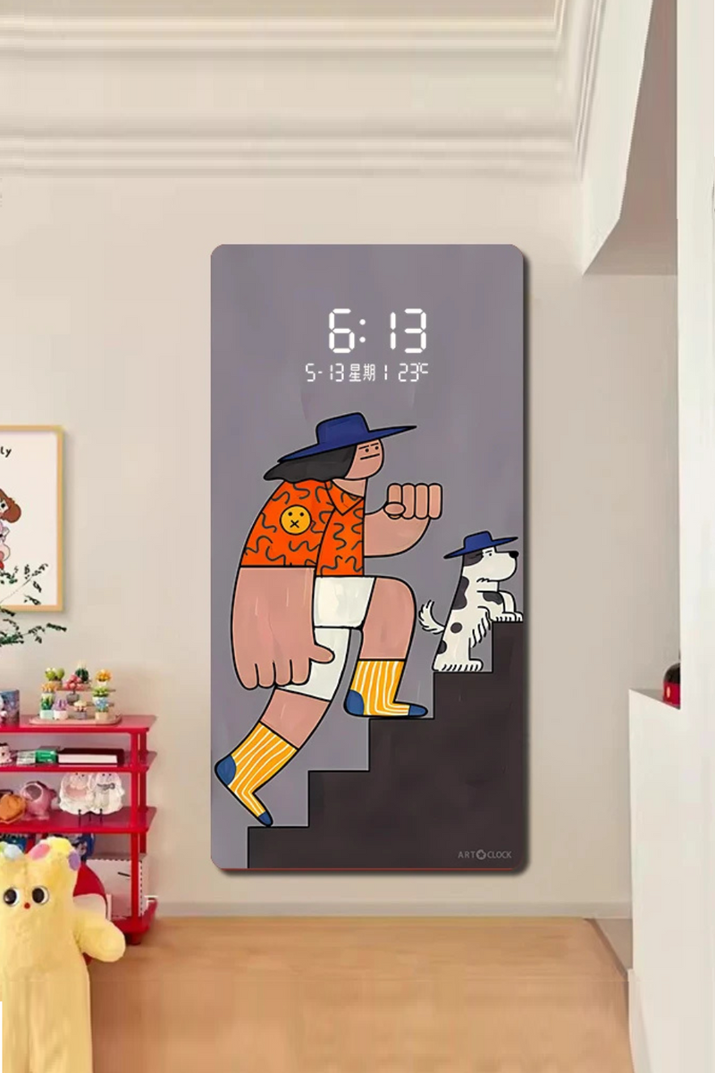 Large Sized Cartoon Digital Wall Clock,Large Sized Luxury Home Decor