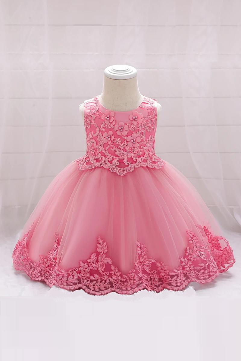 Summer Ceremony First Birthday Dress For Baby Girl Clothes Flower Baptism Princess Dress