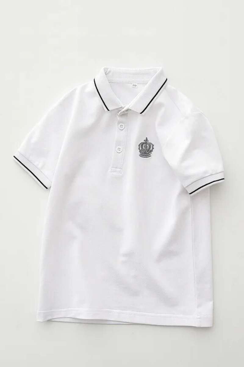 Boys Polo Shirt Kids Short Sleeve Cotton T Shirts with Embroidery Children Summer Outerwear Tops School Sport Clothes