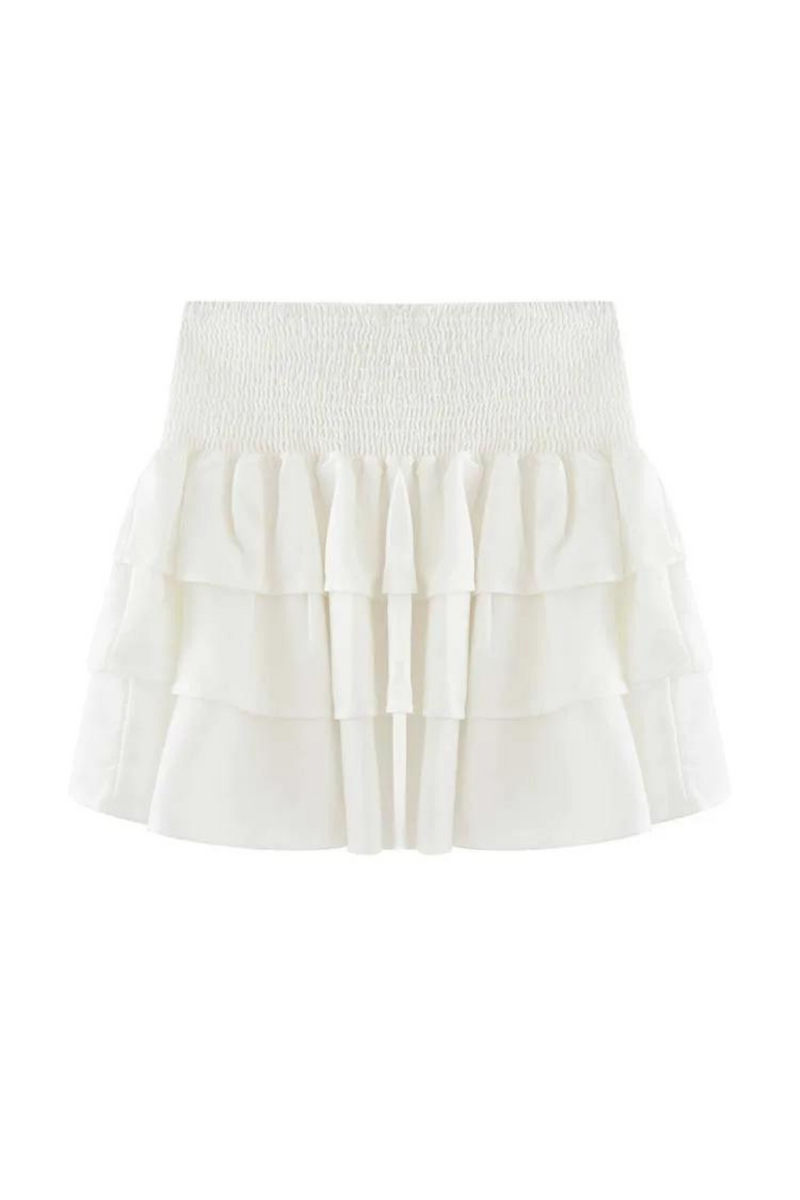 Women Cotton White Cake Mini Skirts Summer