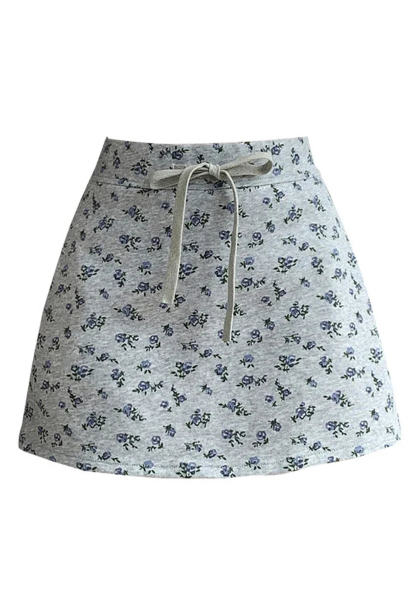 Summer Women Preppy Skirt Cutecore Hot Drawstring Kawaii