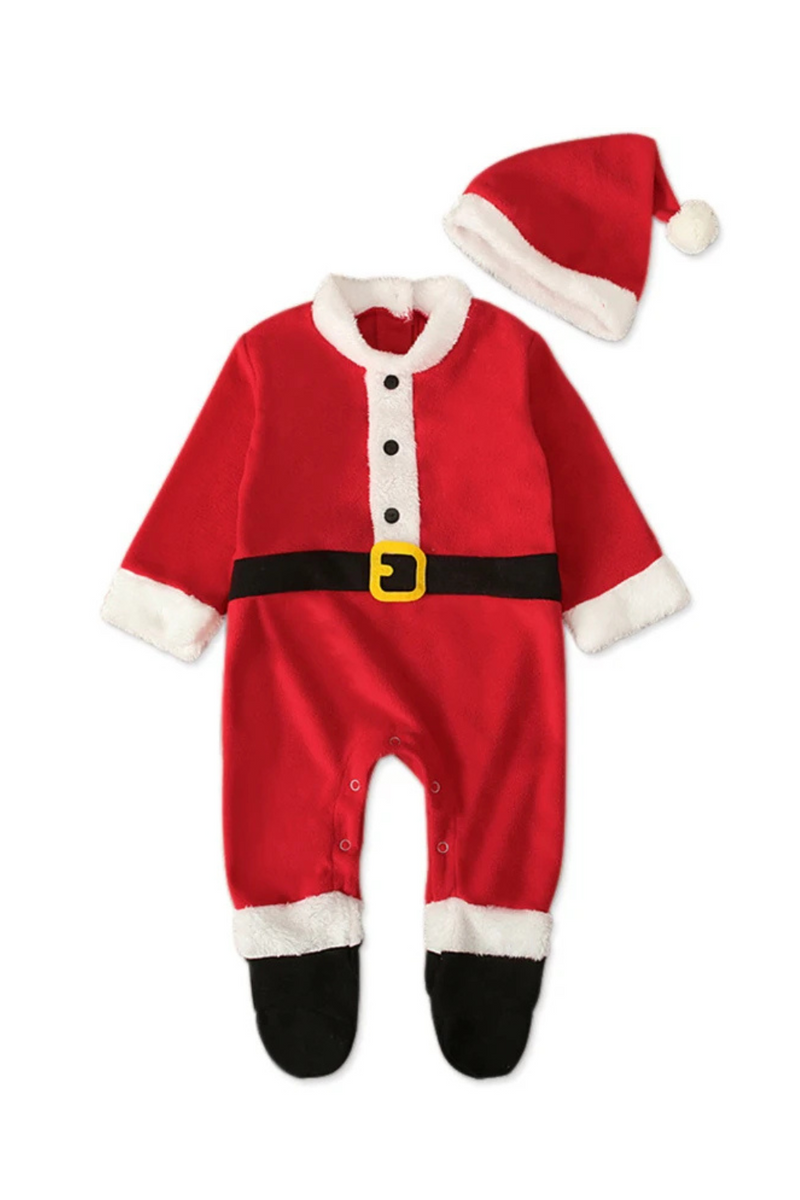 Winter Clothes Baby Girl Romper Toddler Boy Outfit Sets Christmas Clothing Warm Cute Fleece Jumpsuits