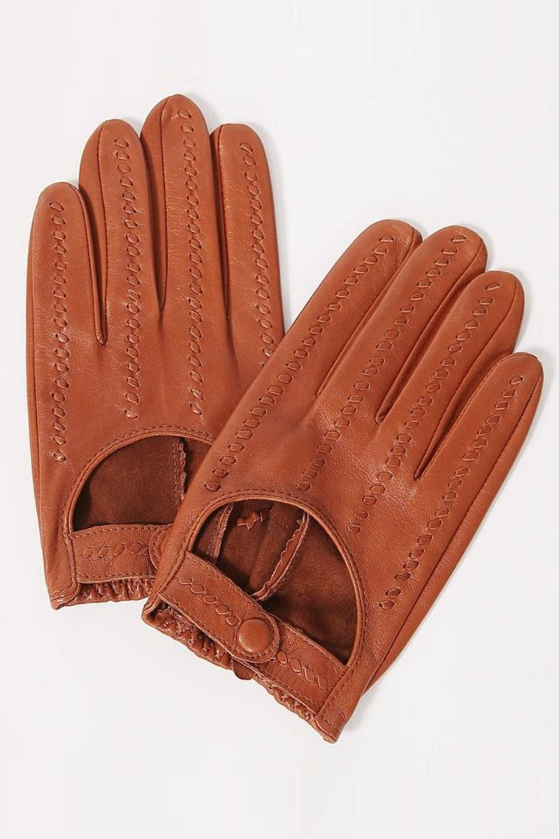 Retro Gloves Male Leather Gloves Thin Breathable Short Spring Autumn Men Driving Gloves