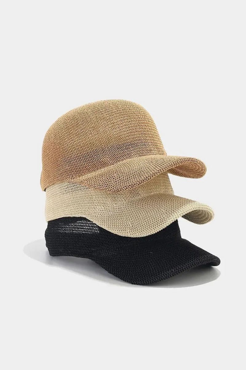 Hat Woman Outdoor Casual Sun Hats Sunscreen Summer Baseball Cap Adjustable Solid Color Anti-UV Cap