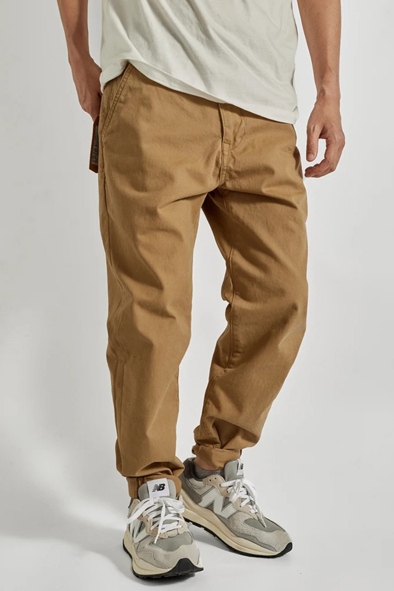 Spring and Autumn Retro Woven Twill Cargo Pants Men's Casual Straight Tapered Trousers