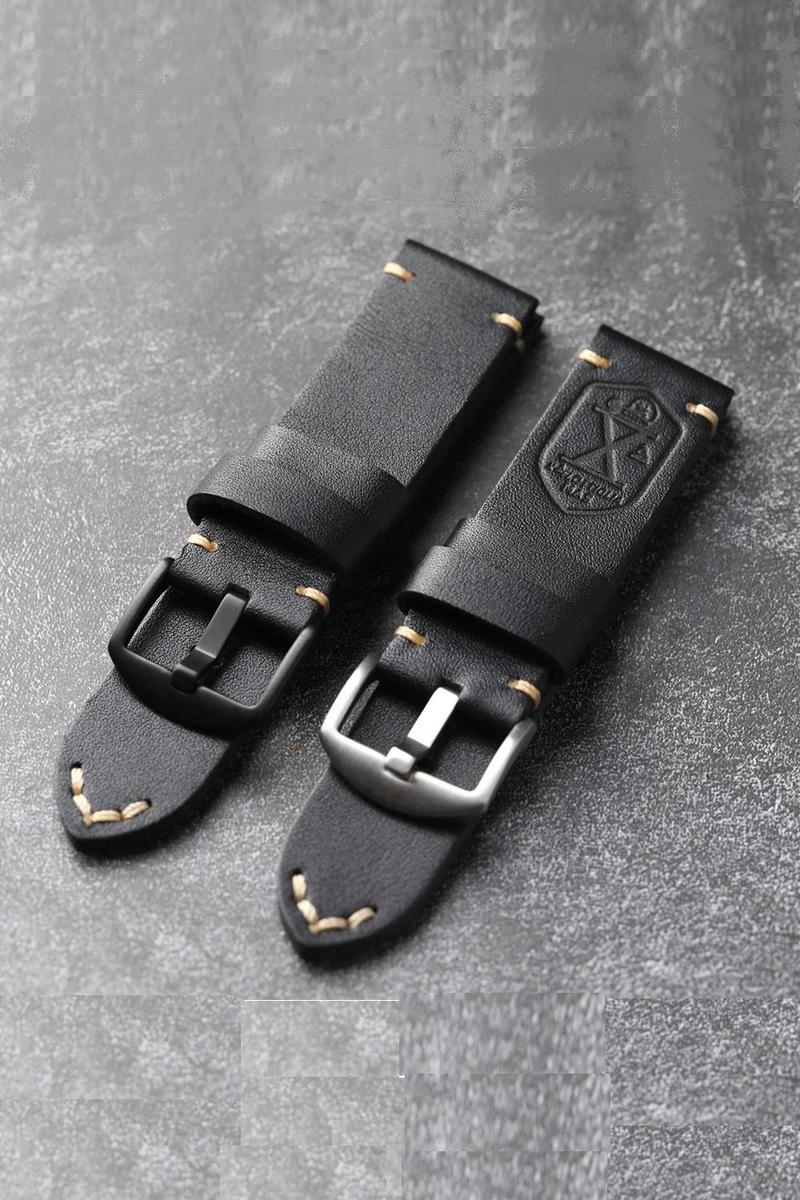 Handmade Thickened Genuine Leather Strap  Soft Folding Italian Head Men's Bracelet