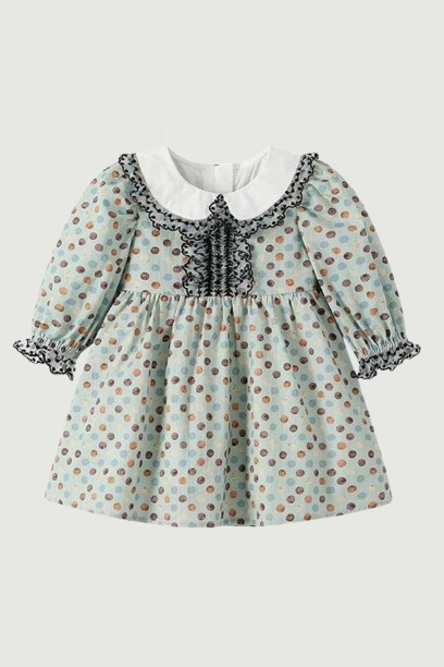 Kids Girl Flower Fashion Dress for Spring Infant Girls Collar Dresses Children Clothes Outfit Toddlers Vacation