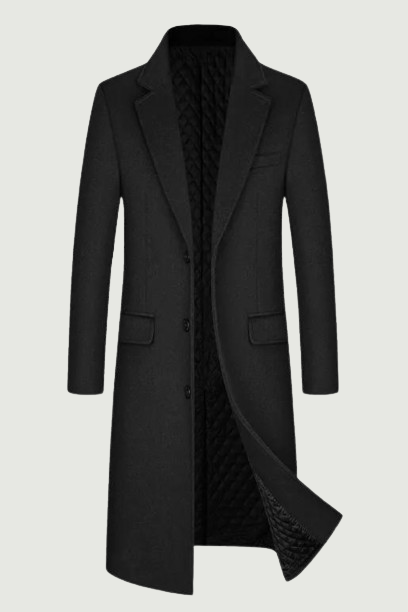 Men's Wool Wool Coat Autumn and Winter Windbreaker Men's Coat Medium Length Coat