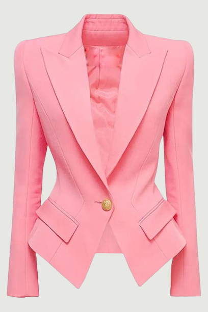 Women's Slim Fitting Single Button Lapel Blazer