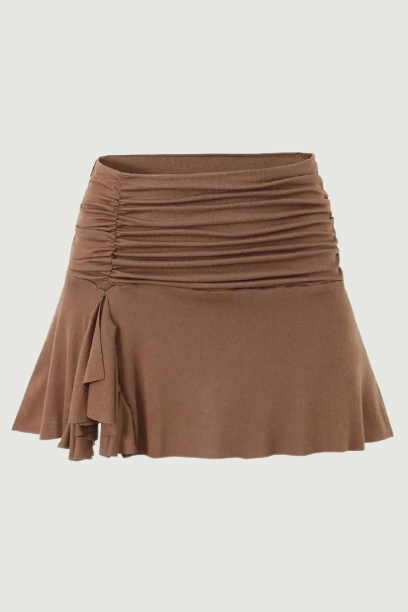 Spring Summer Casual Simple Sexy Party High Street Pleated Design Short Mini Skirt For Women