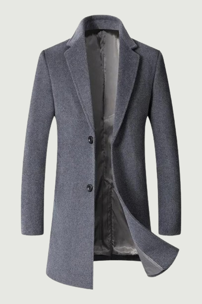 Male Long Woollen Overcoat High-end Wool Men's Solid Casual Business Woolen Coat Autumn and Winter