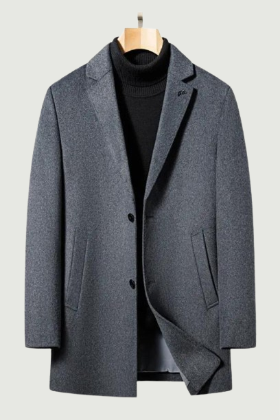 Wool Coat Men Business Casual Trench Coat Coat Coat Wool Coat Men Thick