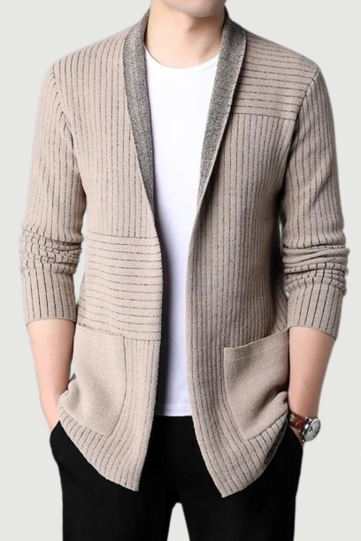 Mens Long Cardigan Retro Sweater autumn winter knit Street Wear Casual Coats