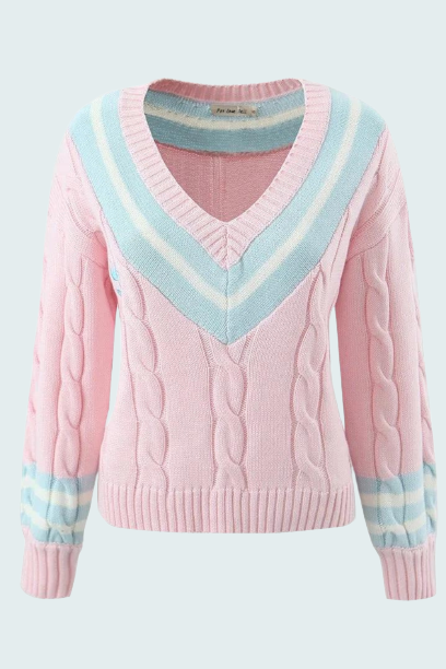 Autumn Winter Cute Pullover Knit Sweater Woman Jumpers Sweet Kawaii Sweater Female Top