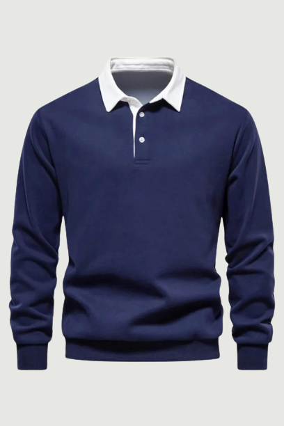 Autumn Design Polo Neck Sweatshirts for Men Casual and Social Wear Cotton Mens Sweatshirts