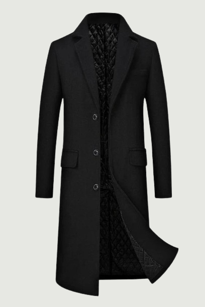 Autumn Winter Mens Woolen Jackets Boutique High-end Wool Blend Overcoat Trench Men X-long Thick Coat Over The Knee Trench Coat