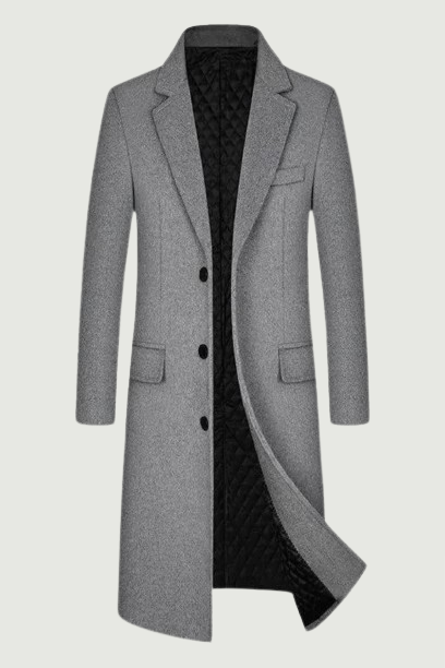 Mens Long Coat Woolen Jackets Boutique High-end Wool Blend Overcoat Trench Men X-long Thick Coat Over